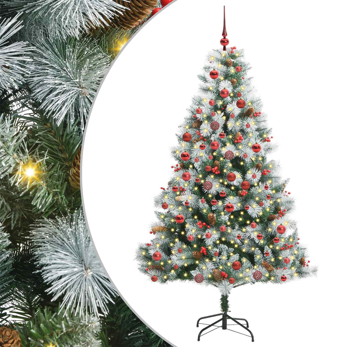 Artificial Christmas Tree Green and white 180 cm