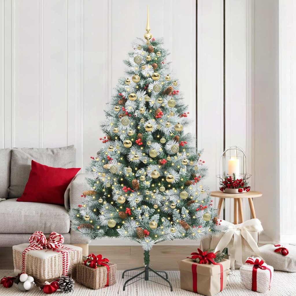 Artificial Christmas Tree Green and white 180 cm