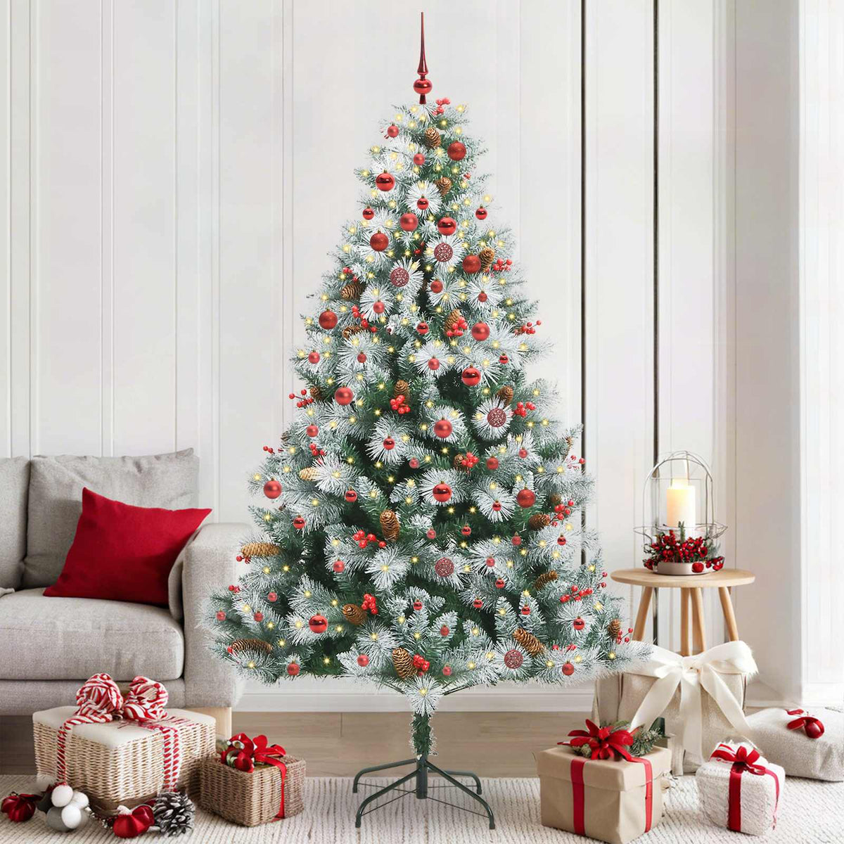Artificial Christmas Tree Green and white 210 cm