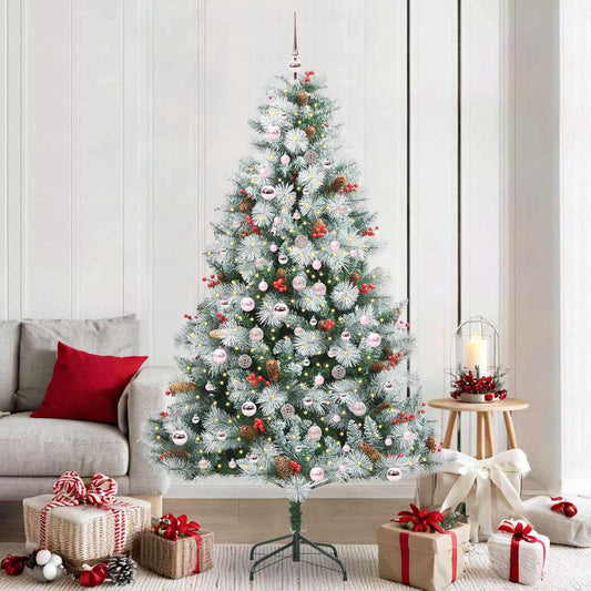 Artificial Christmas Tree Green and white 210 cm