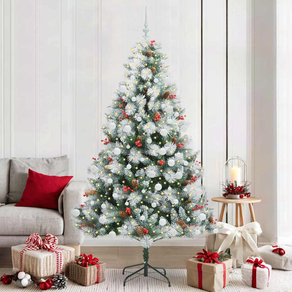 Artificial Christmas Tree Green and white 210 cm