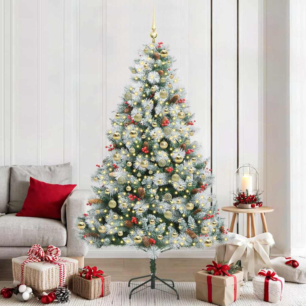 Artificial Christmas Tree Green and white 210 cm