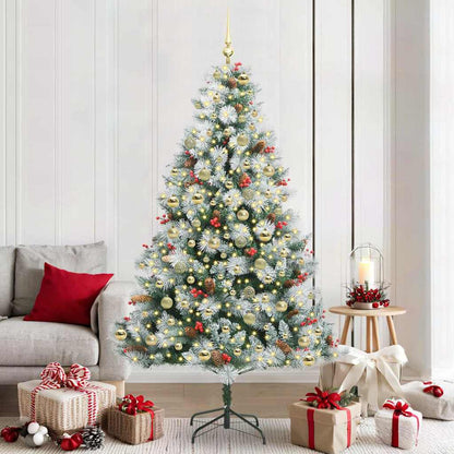 Artificial Christmas Tree Green and white 210 cm