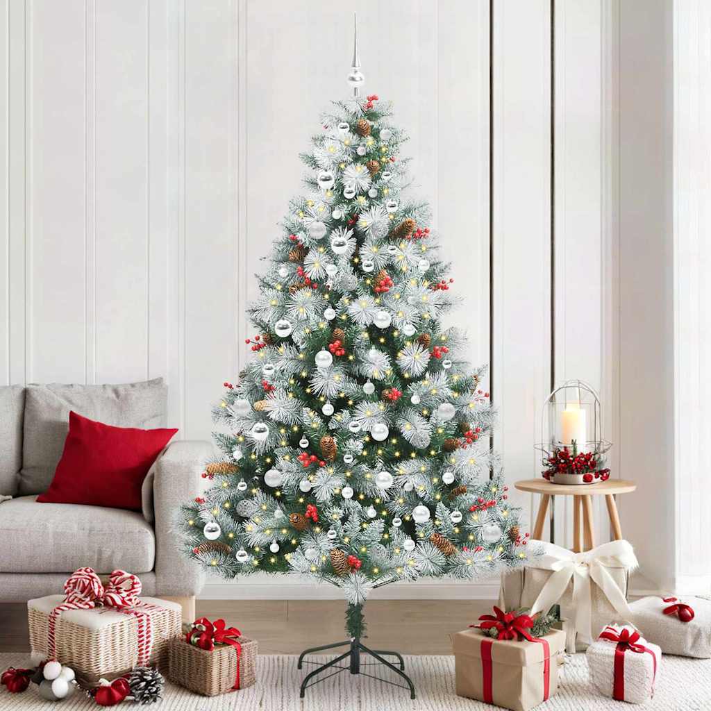 Artificial Christmas Tree Green and white 210 cm