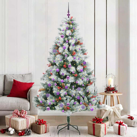 Artificial Christmas Tree Green and white 210 cm