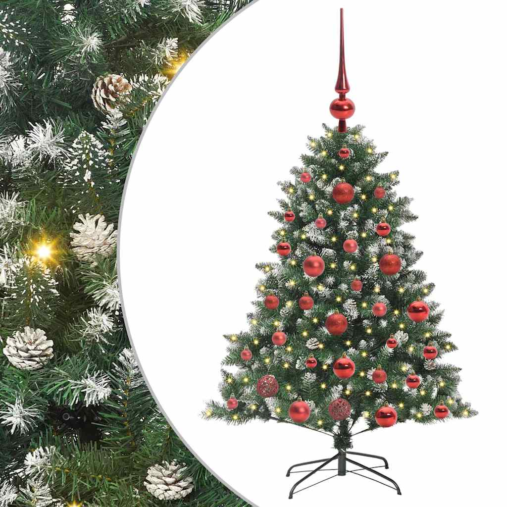 Artificial Christmas Tree with 150 LEDs with Stand Green 120 cm
