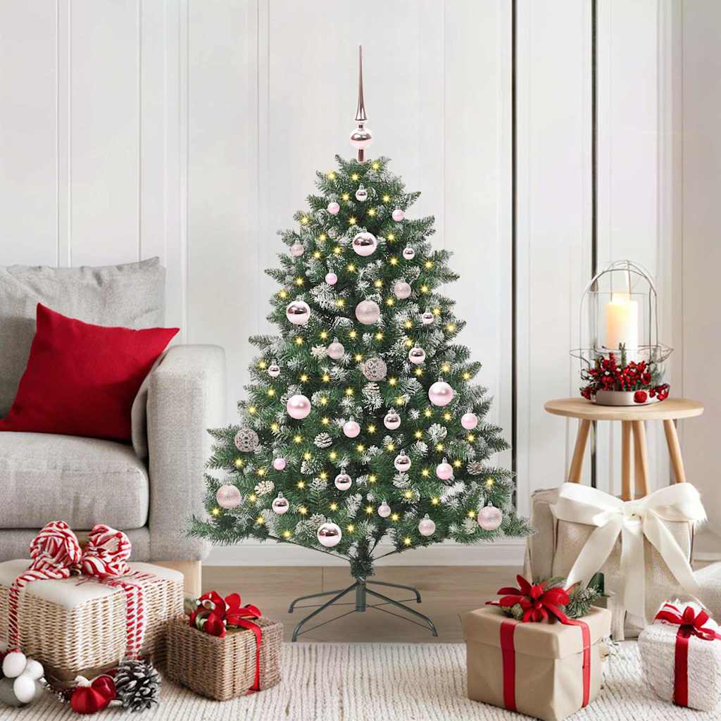 Artificial Christmas Tree with 150 LEDs with Stand Green 120 cm