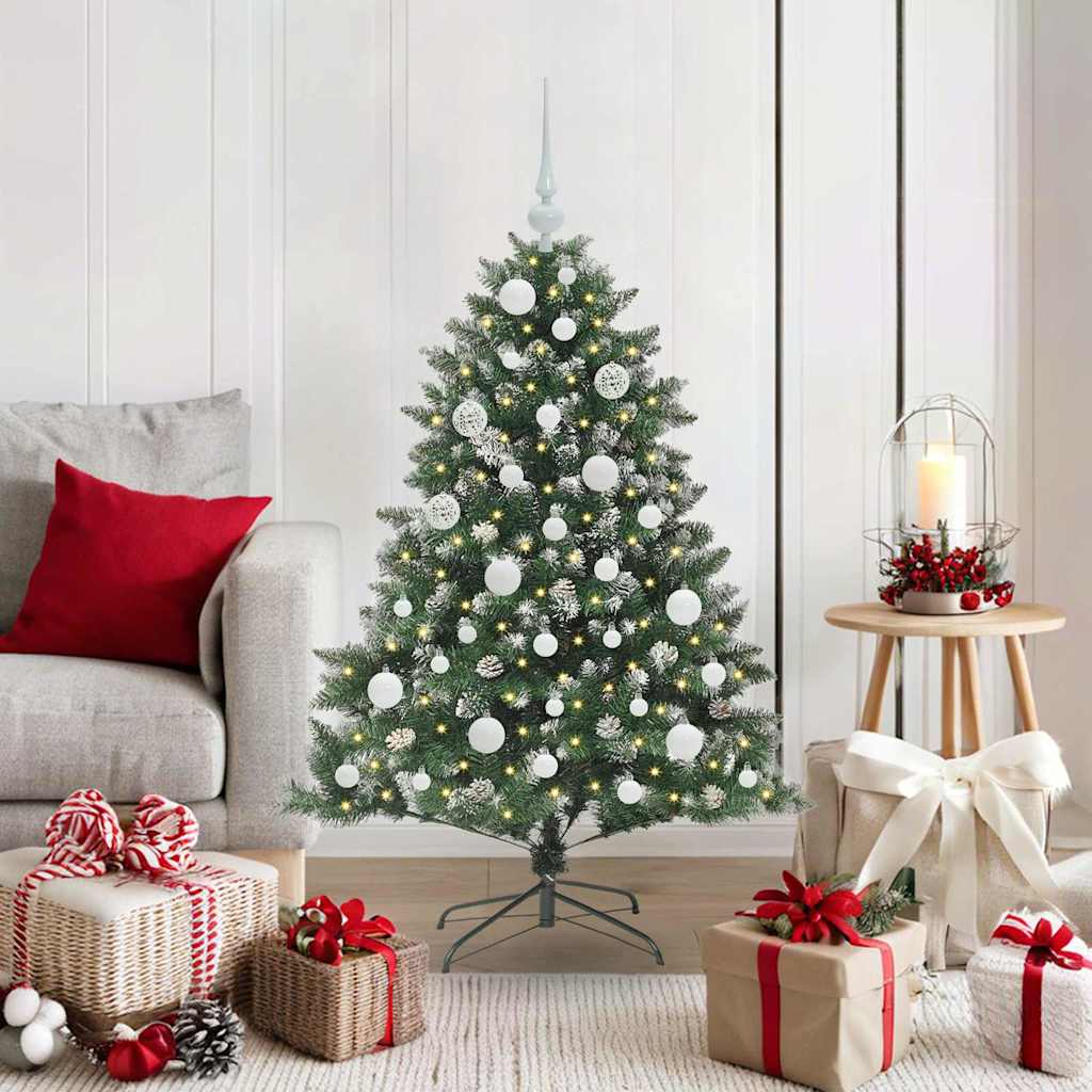 Artificial Christmas Tree with 150 LEDs with Stand Green 120 cm