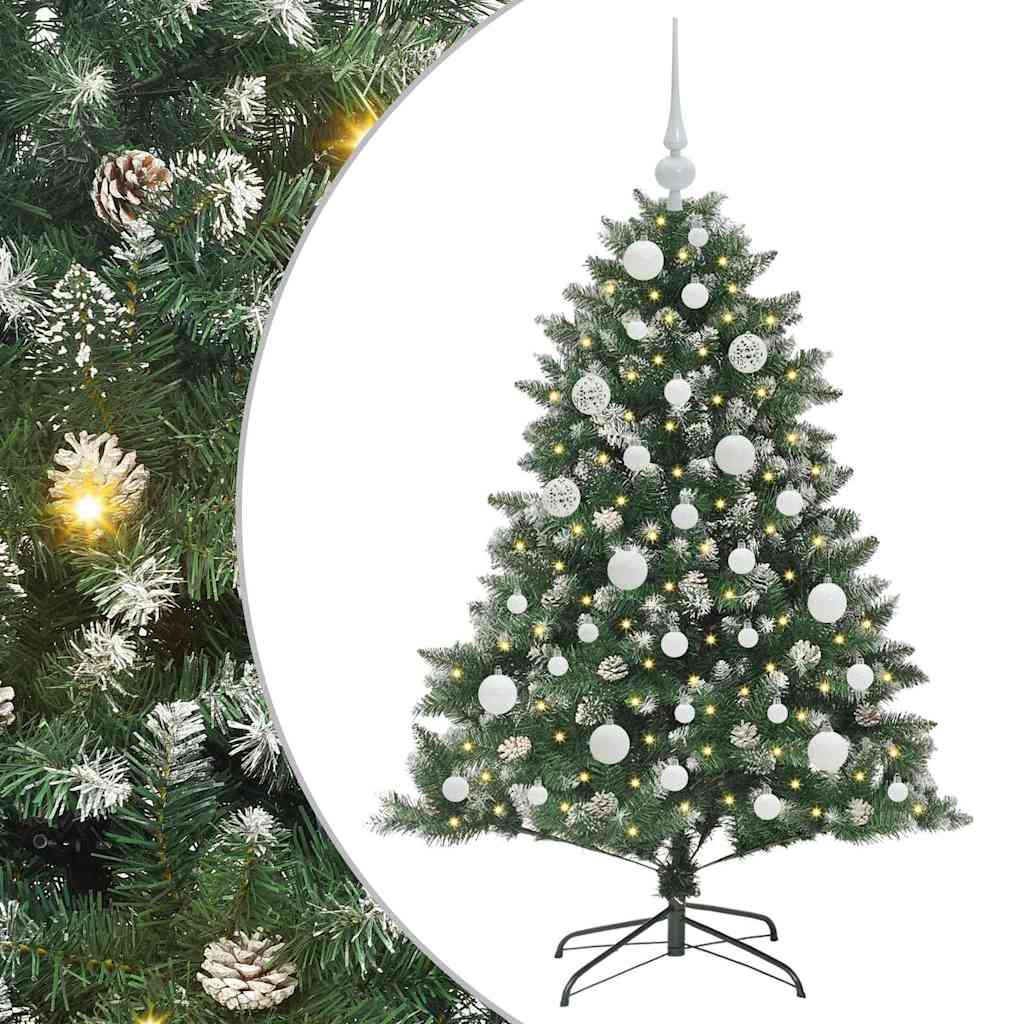 Artificial Christmas Tree with 150 LEDs with Stand Green 120 cm