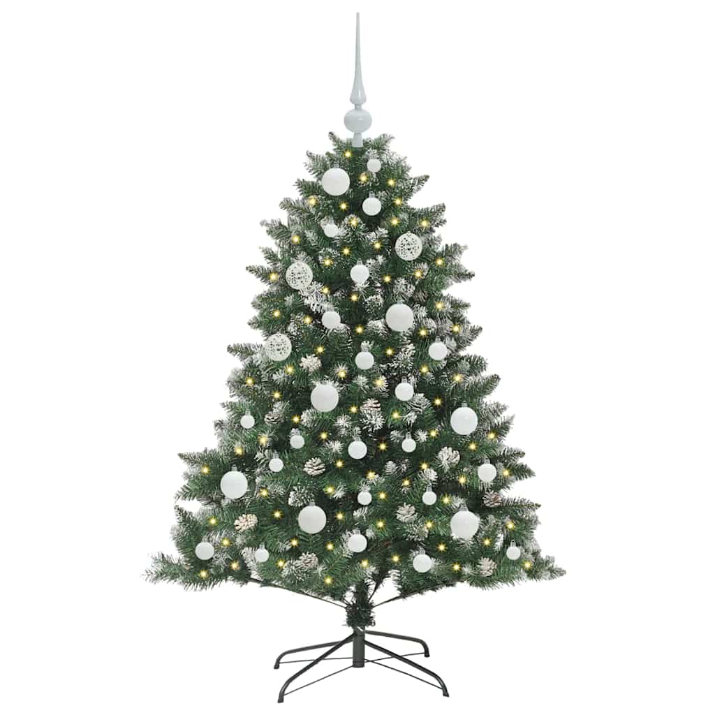 Artificial Christmas Tree with 150 LEDs with Stand Green 120 cm
