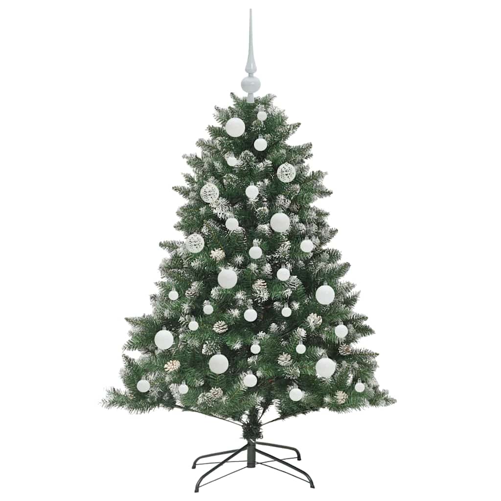 Artificial Christmas Tree with 150 LEDs with Stand Green 120 cm