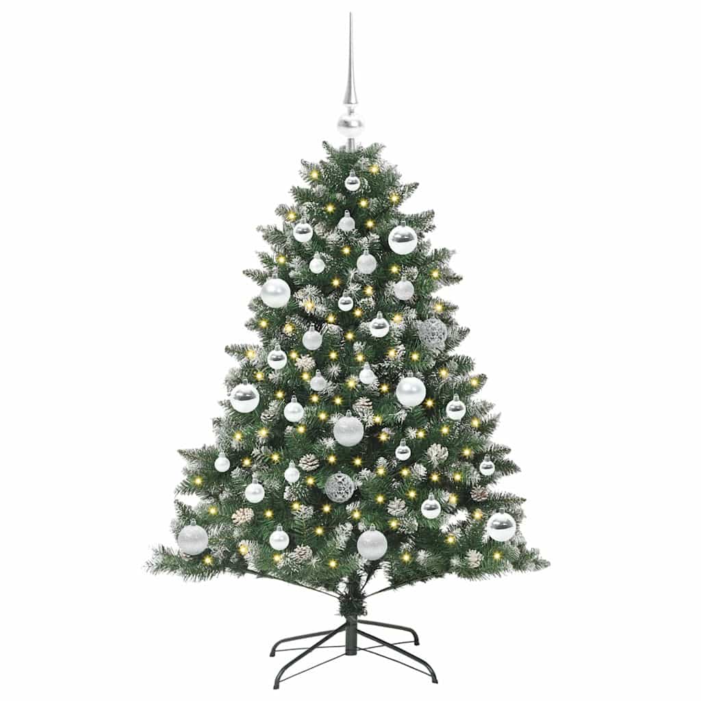 Artificial Christmas Tree with 150 LEDs with Stand Green 120 cm