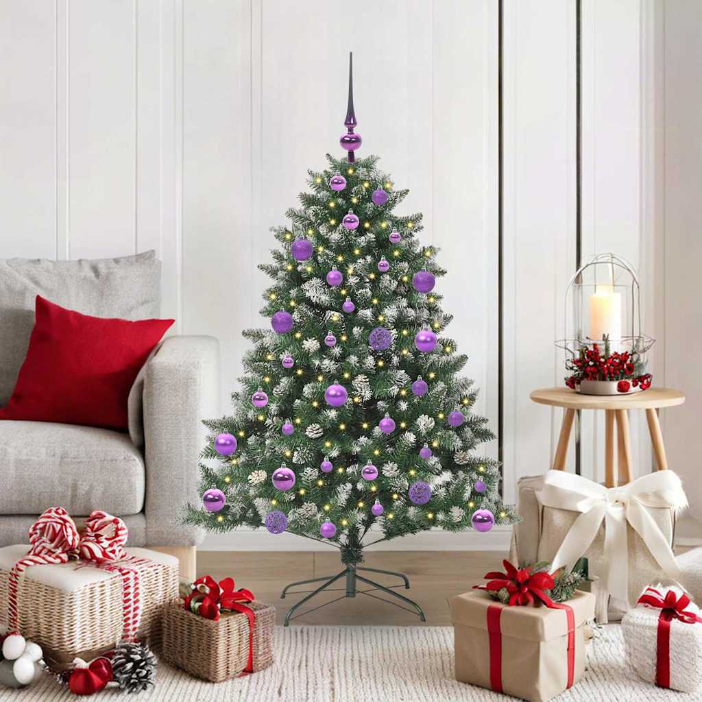 Artificial Christmas Tree with 150 LEDs with Stand Green 120 cm