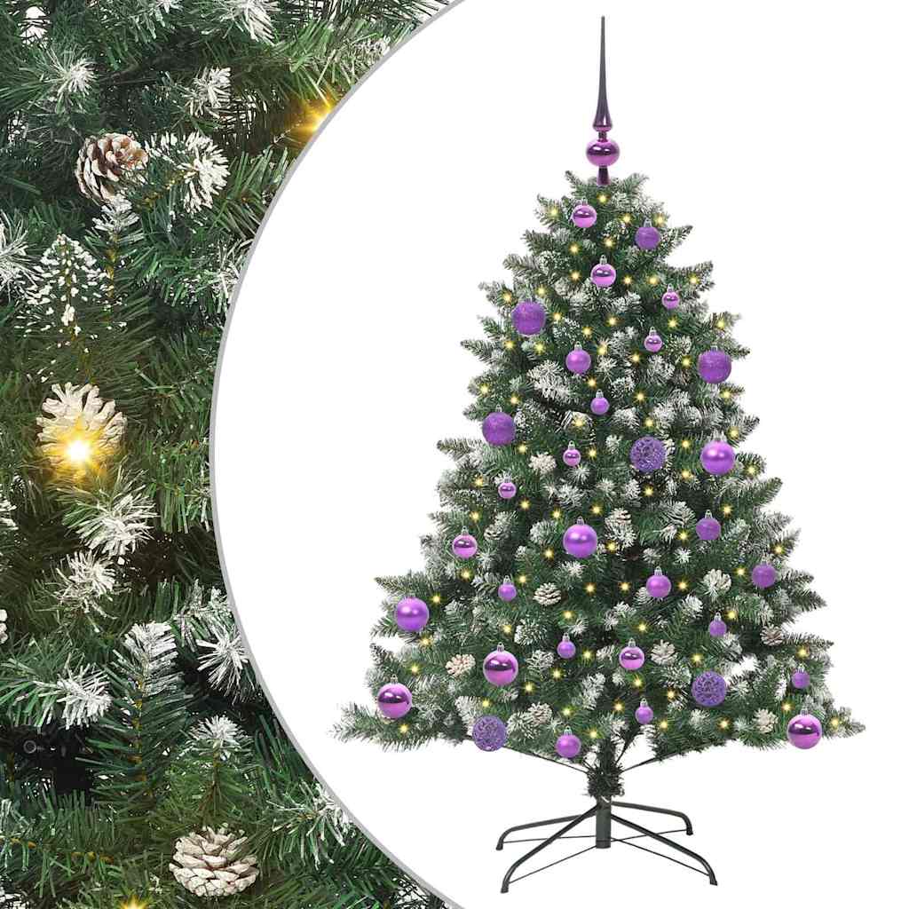 Artificial Christmas Tree with 150 LEDs with Stand Green 120 cm