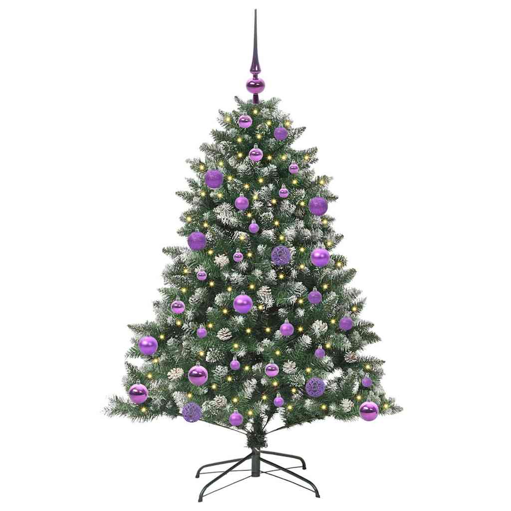 Artificial Christmas Tree with 150 LEDs with Stand Green 120 cm