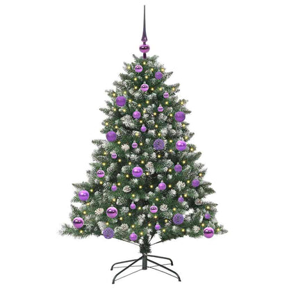 Artificial Christmas Tree with 150 LEDs with Stand Green 120 cm