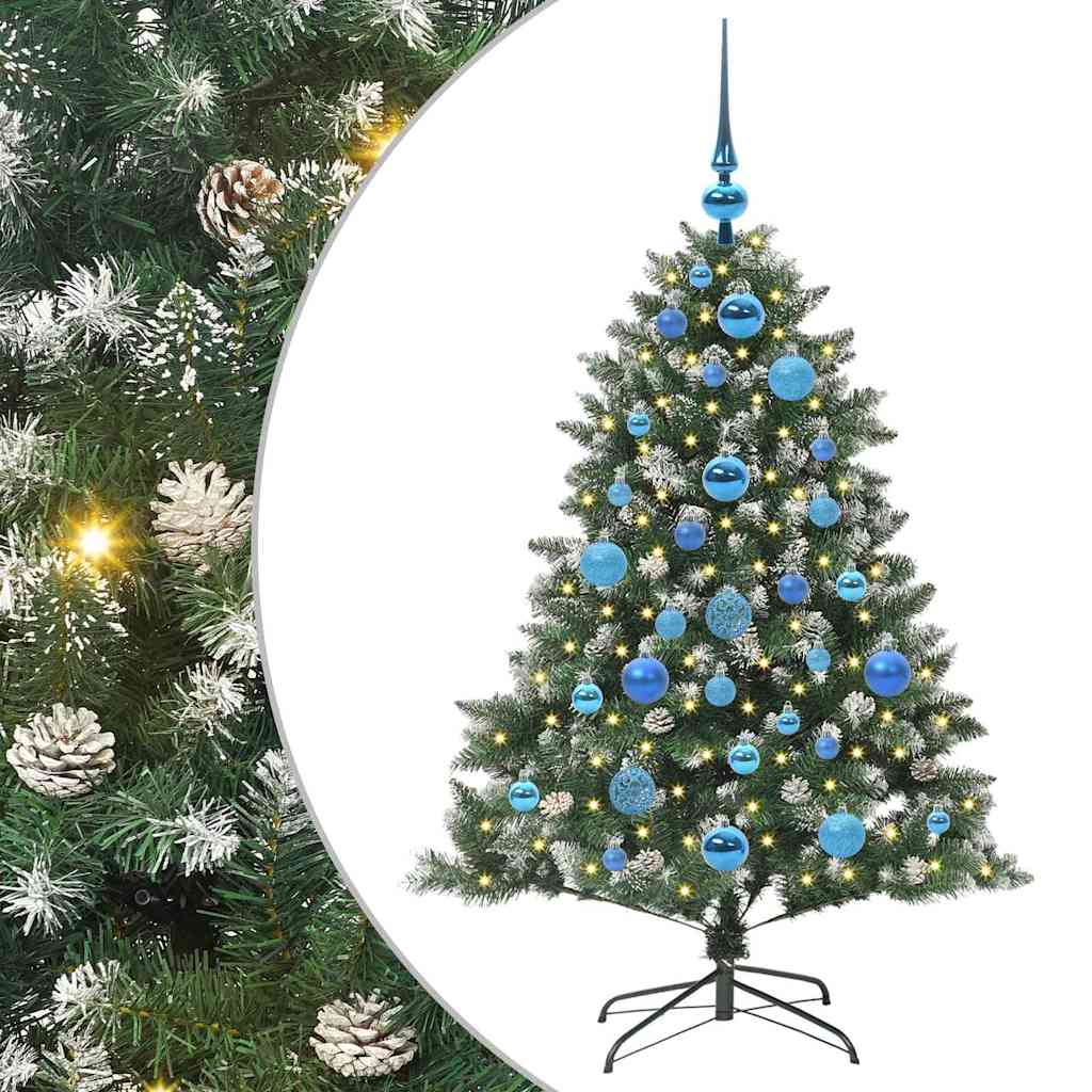 Artificial Christmas Tree with 150 LEDs with Stand Green 120 cm