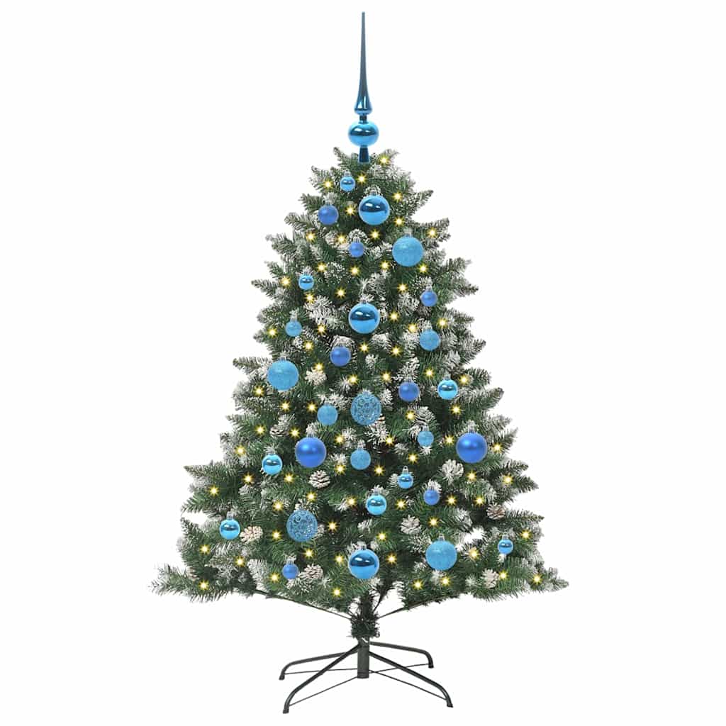 Artificial Christmas Tree with 150 LEDs with Stand Green 120 cm