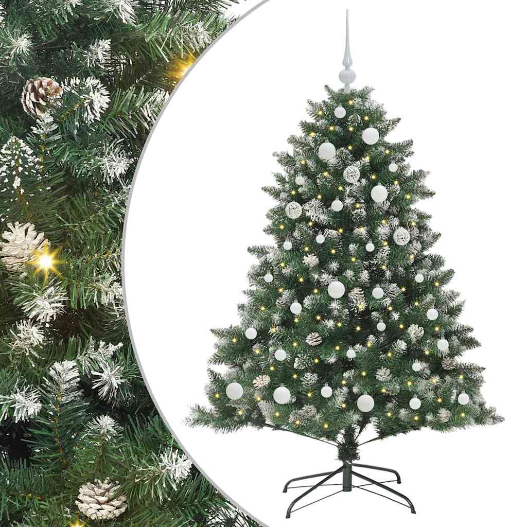 Artificial Christmas Tree with 150 LEDs with Stand Green 150 cm