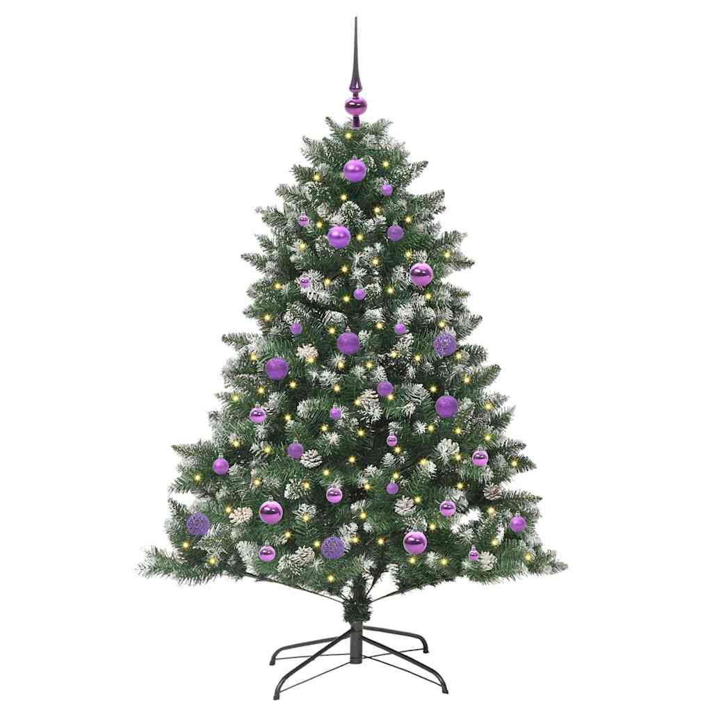 Artificial Christmas Tree with 150 LEDs with Stand Green 150 cm