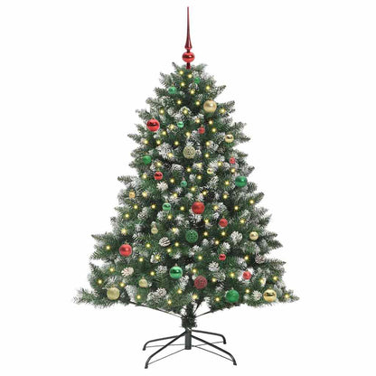 Artificial Christmas Tree with 150 LEDs with Stand Green 150 cm