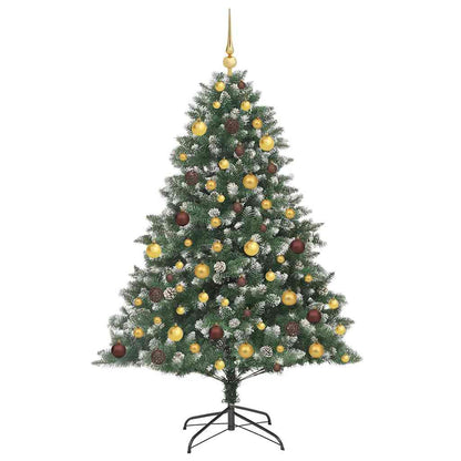 Artificial Christmas Tree with 300 LEDs with Stand Green 180 cm