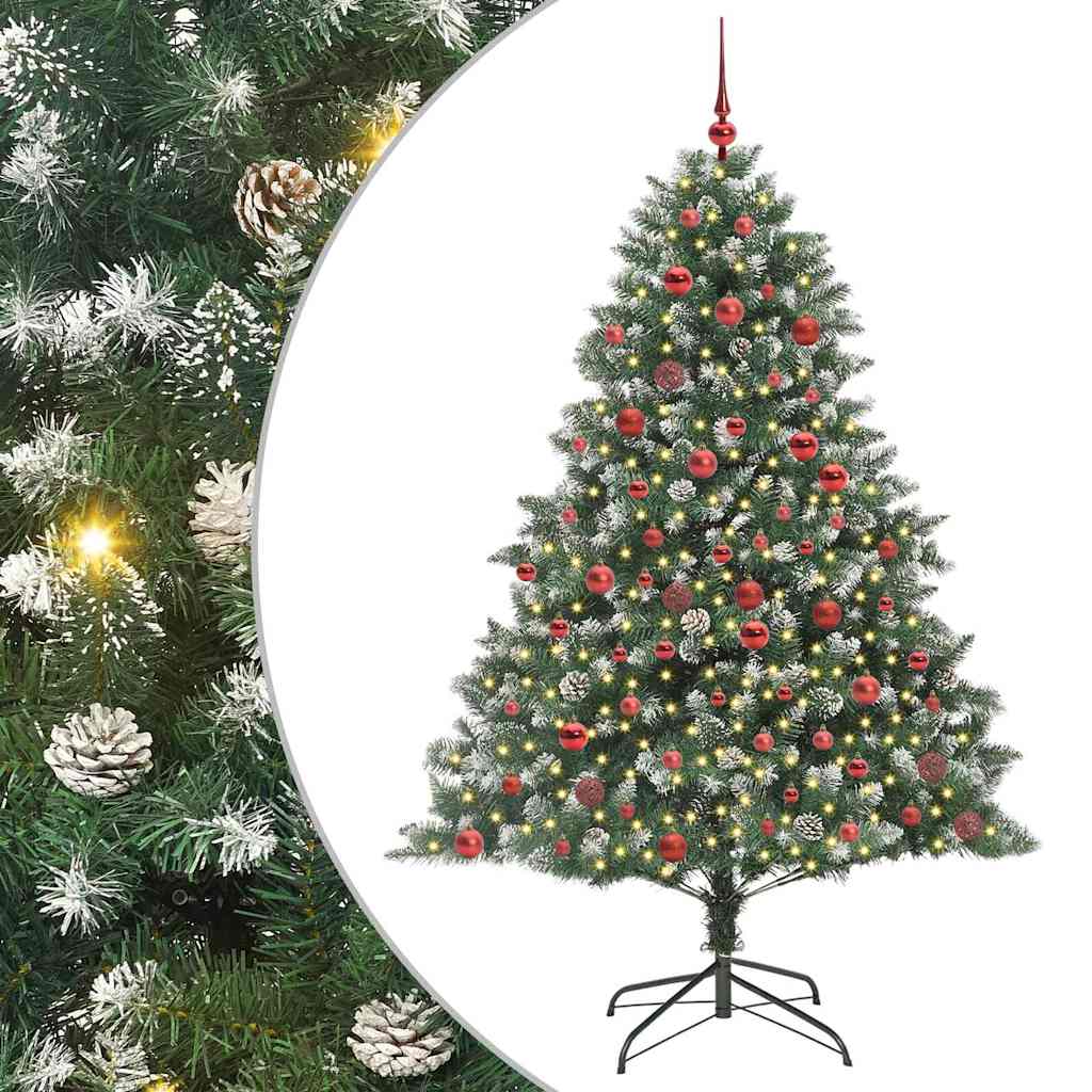 Artificial Christmas Tree with 300 LEDs with Stand Green 180 cm