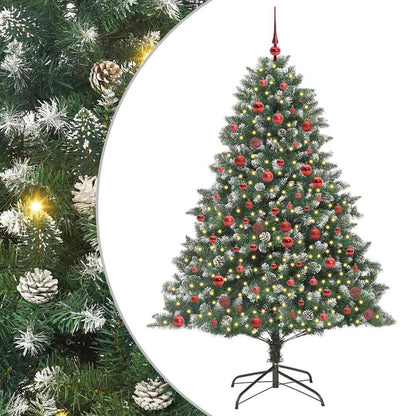 Artificial Christmas Tree with 300 LEDs with Stand Green 180 cm
