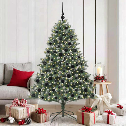 Artificial Christmas Tree with 300 LEDs with Stand Green 180 cm