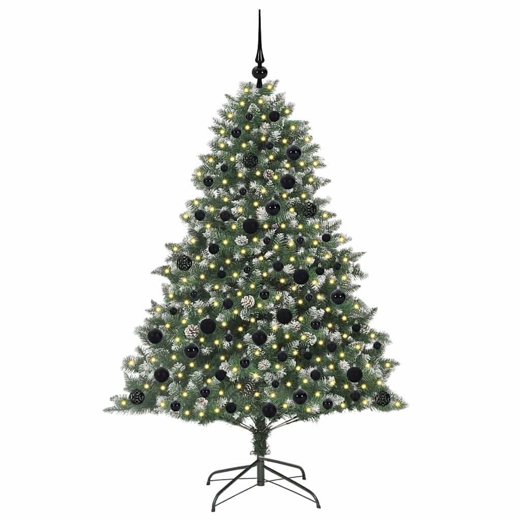 Artificial Christmas Tree with 300 LEDs with Stand Green 180 cm