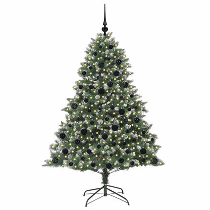 Artificial Christmas Tree with 300 LEDs with Stand Green 180 cm