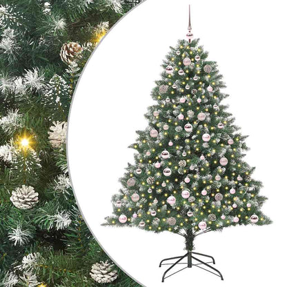 Artificial Christmas Tree with 300 LEDs with Stand Green 180 cm