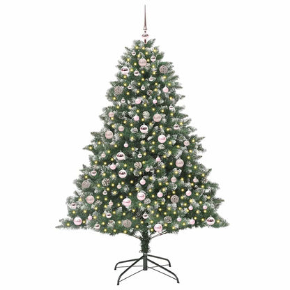 Artificial Christmas Tree with 300 LEDs with Stand Green 180 cm
