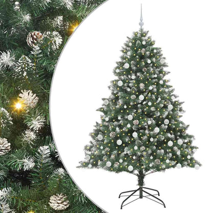 Artificial Christmas Tree with 300 LEDs with Stand Green 180 cm