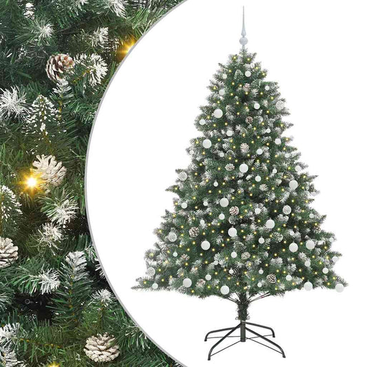 Artificial Christmas Tree with 300 LEDs with Stand Green 180 cm