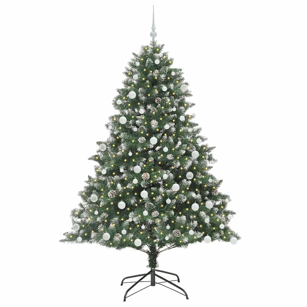 Artificial Christmas Tree with 300 LEDs with Stand Green 180 cm