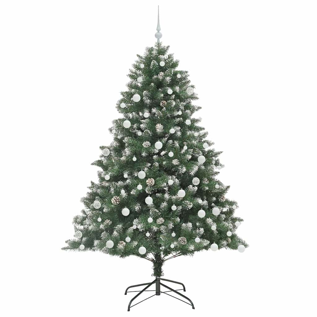 Artificial Christmas Tree with 300 LEDs with Stand Green 180 cm
