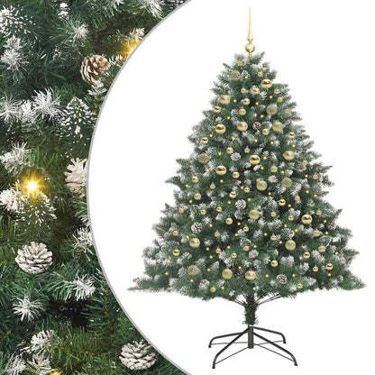 Artificial Christmas Tree with 300 LEDs with Stand Green 180 cm