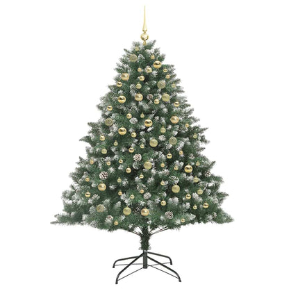 Artificial Christmas Tree with 300 LEDs with Stand Green 180 cm