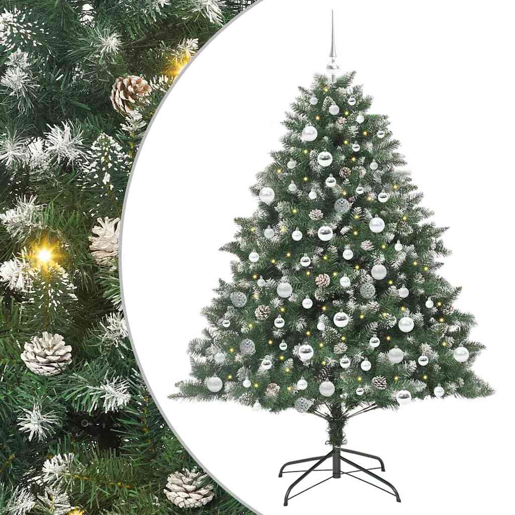 Artificial Christmas Tree with 300 LEDs with Stand Green 180 cm