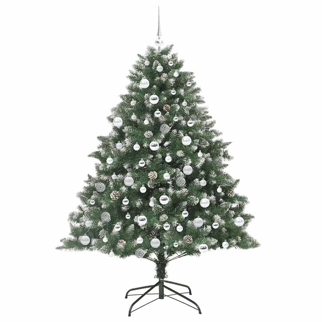 Artificial Christmas Tree with 300 LEDs with Stand Green 180 cm
