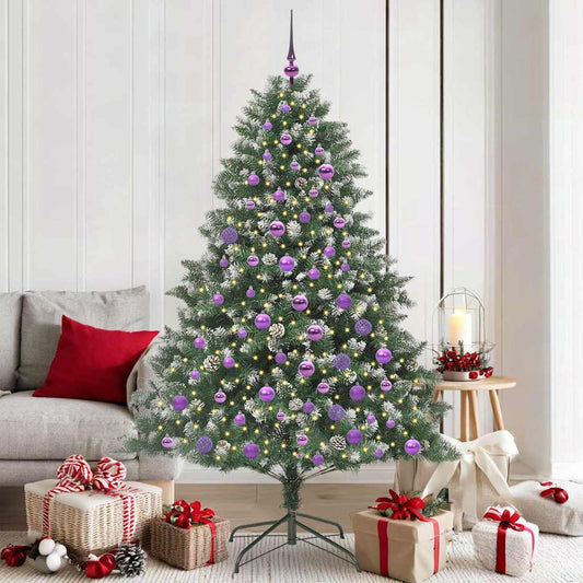 Artificial Christmas Tree with 300 LEDs with Stand Green 180 cm