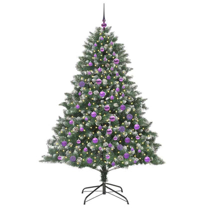 Artificial Christmas Tree with 300 LEDs with Stand Green 180 cm