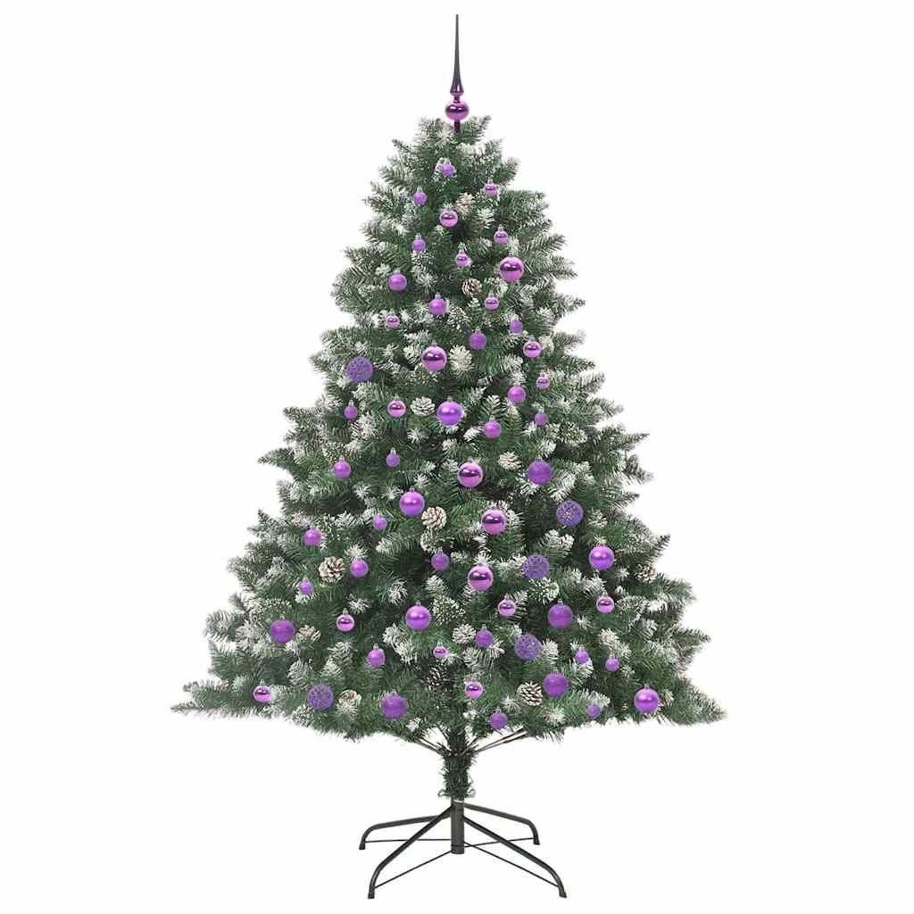 Artificial Christmas Tree with 300 LEDs with Stand Green 180 cm