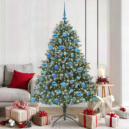 Artificial Christmas Tree with 300 LEDs with Stand Green 180 cm
