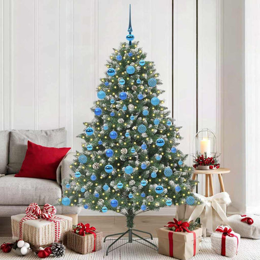 Artificial Christmas Tree with 300 LEDs with Stand Green 180 cm