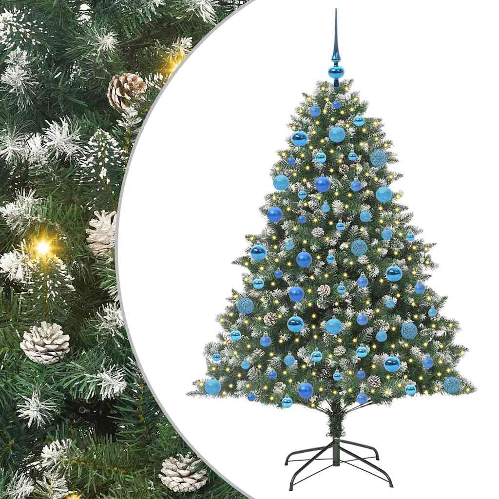 Artificial Christmas Tree with 300 LEDs with Stand Green 180 cm
