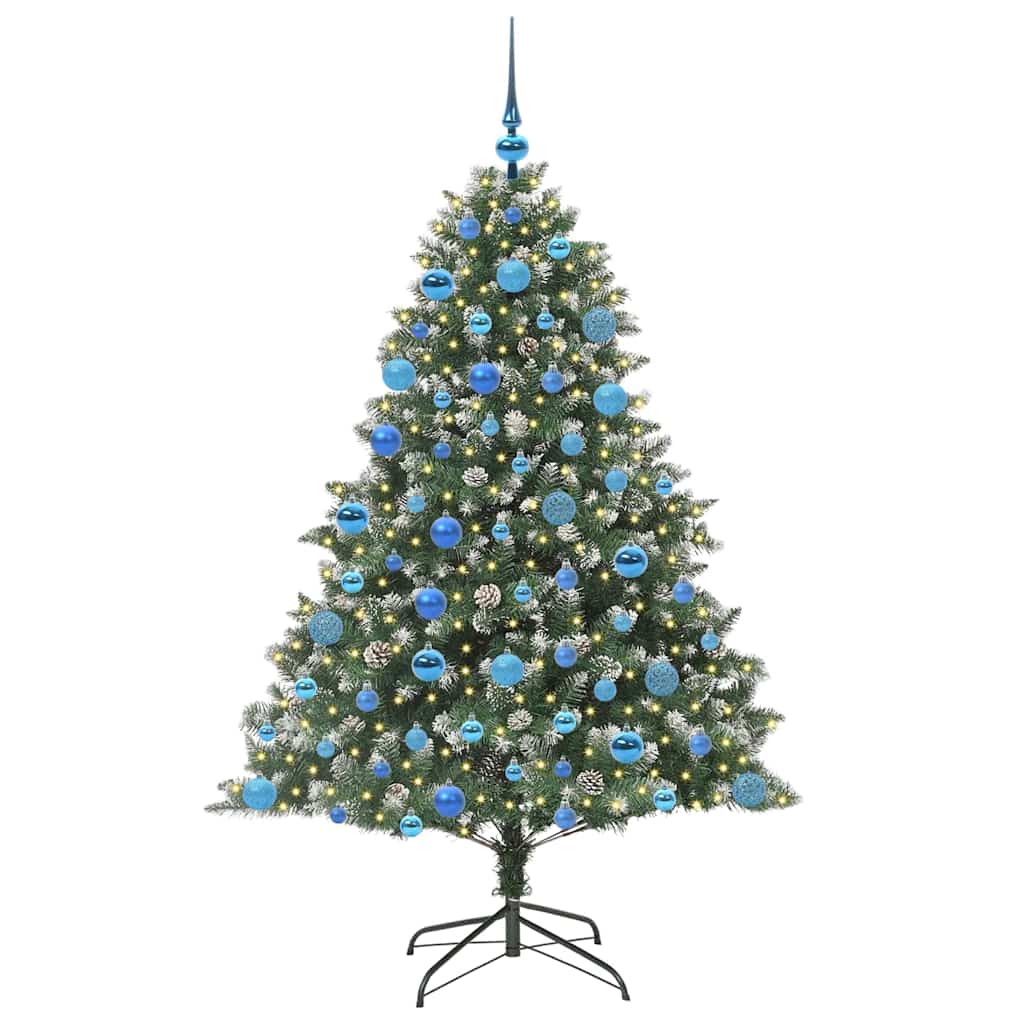 Artificial Christmas Tree with 300 LEDs with Stand Green 180 cm