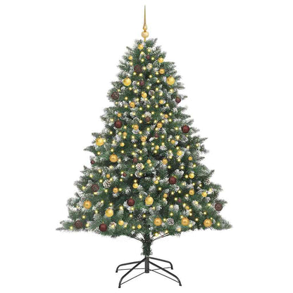 Artificial Christmas Tree with 300 LEDs with Stand Green 210 cm
