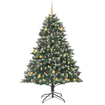Artificial Christmas Tree with 300 LEDs with Stand Green 210 cm